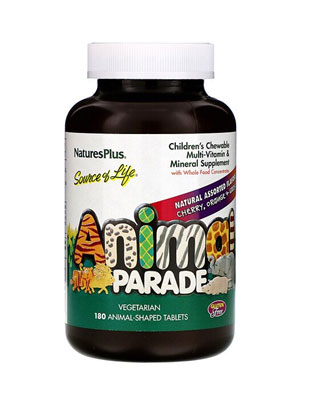 natures-plus-animal-parade-childrens-chewable-multi-vitamin-and-mineral-180-animal-shaped-tablets