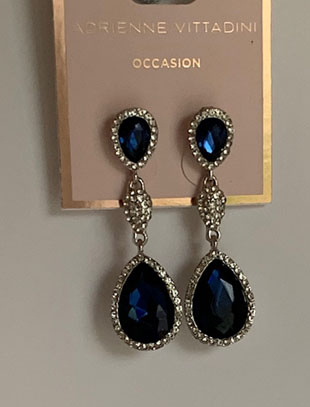 Adrienne Vittadini Women Sapphire Jewelry Earrings