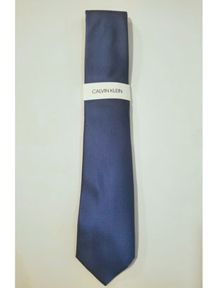 Cravate étroite bleue Calvin Klein