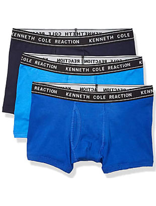 Kenneth Cole Reaction Men's Underwear Cotton Trunk, Multipack