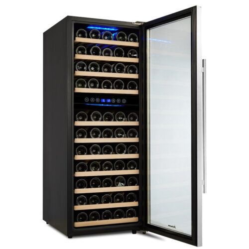 73 bottle dual zone freestanding wine refrigerator