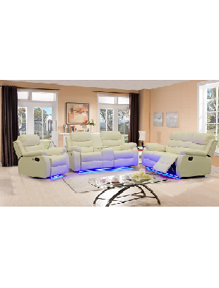amillianna 3 piece leather match reclining living room set