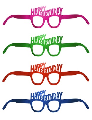multicolor happy birthday paper glasses for wearing