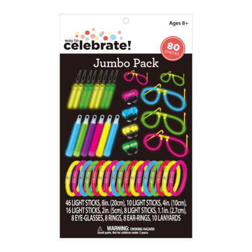 way to celebrate multicolor glow jumbo pack party favors