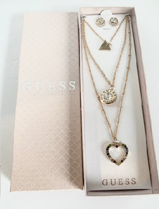 guess-earring-and-3-necklace-set-gold